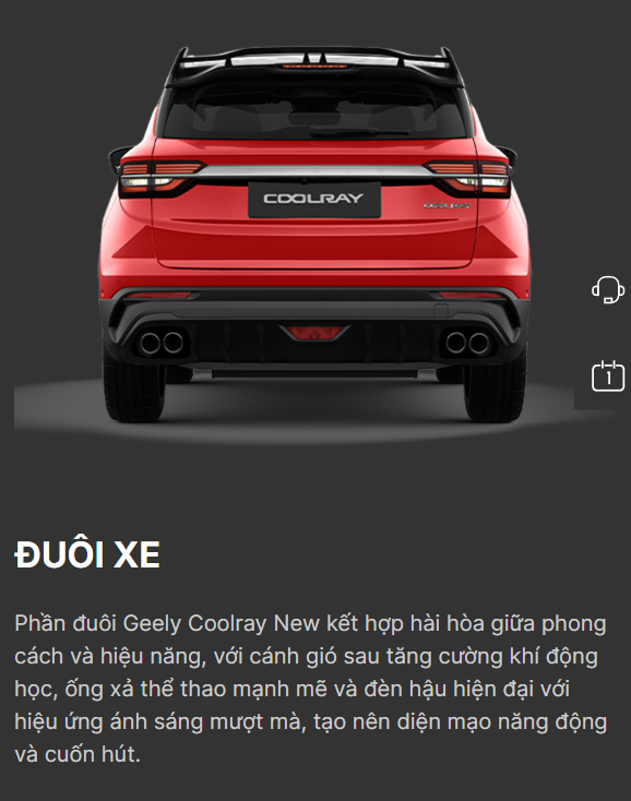 Đuôi xe Geely Coolray