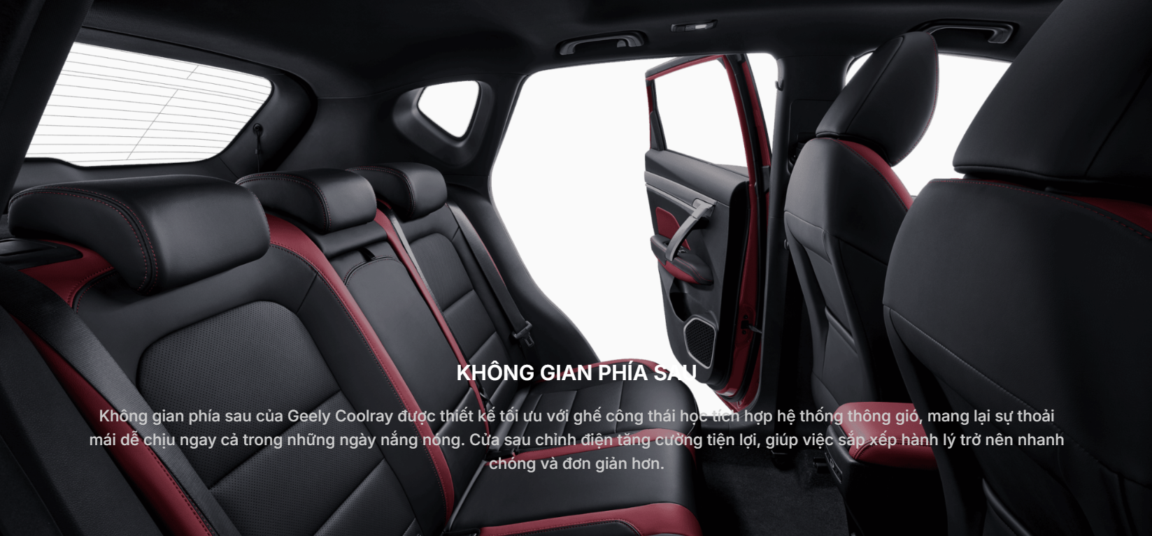 Hàng ghế thứ 2 geely coolray