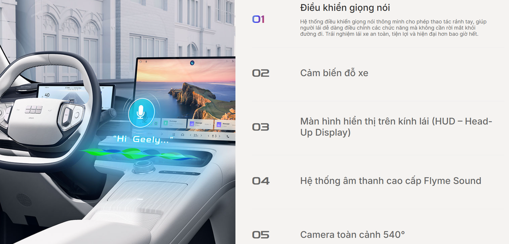 Công nghệ xe geely ex5